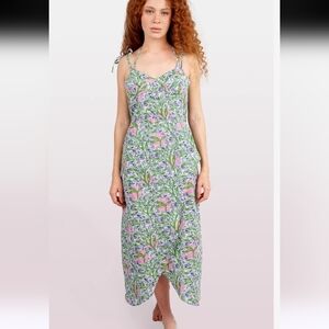 Liberty & Justice The Yuku Summer Dress Floral Maxi-Size Small 100% Cotton